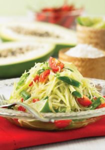 Green Papaya Salad from “Simply Vegetarian Thai Cooking”