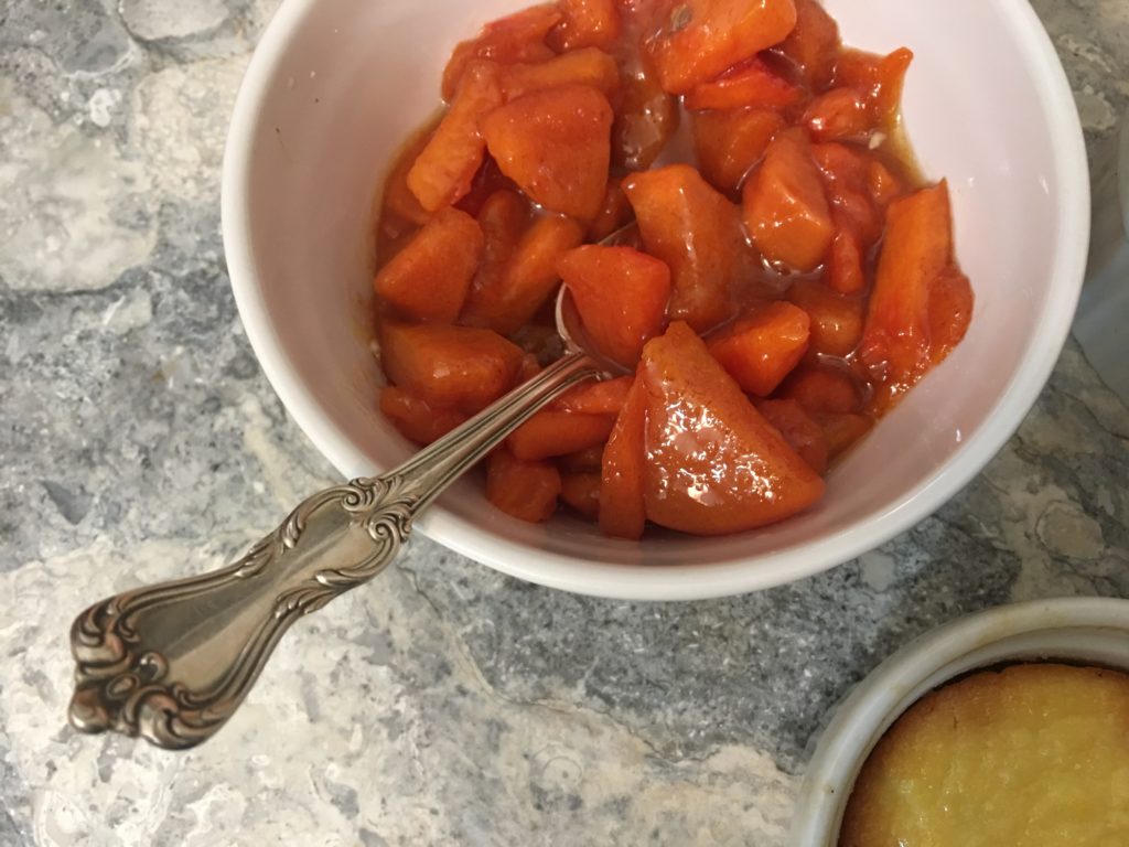 Ricotta Custards with Persimmon-Ginger Compote