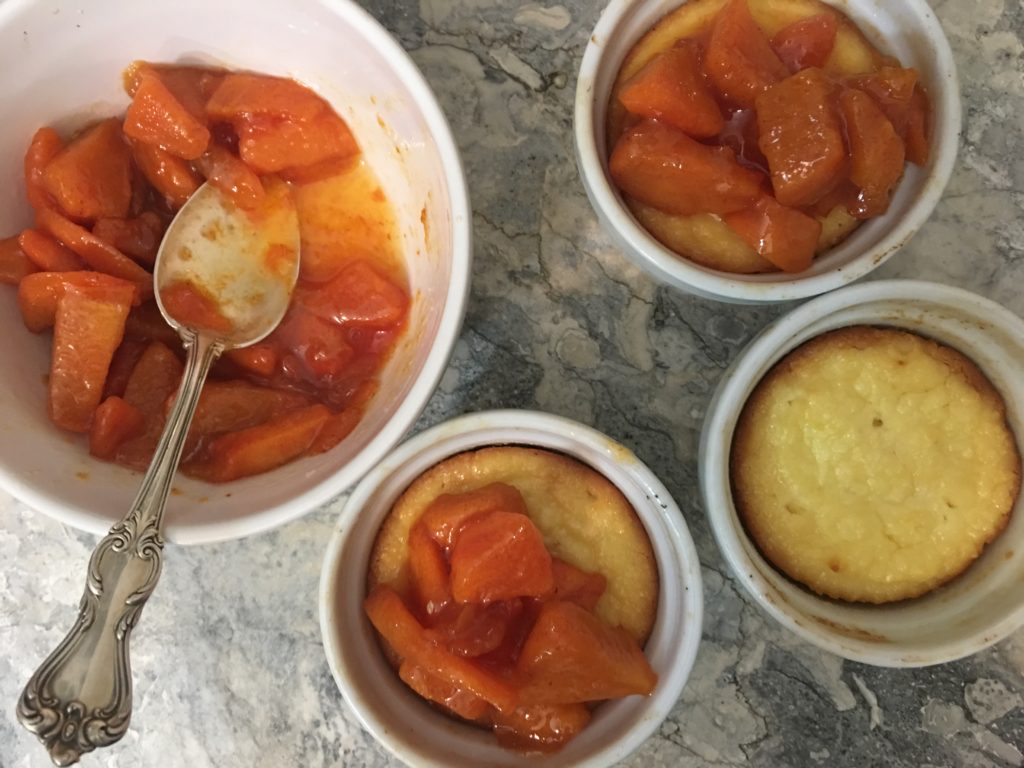 Ricotta Custards with Persimmon-Ginger Compote