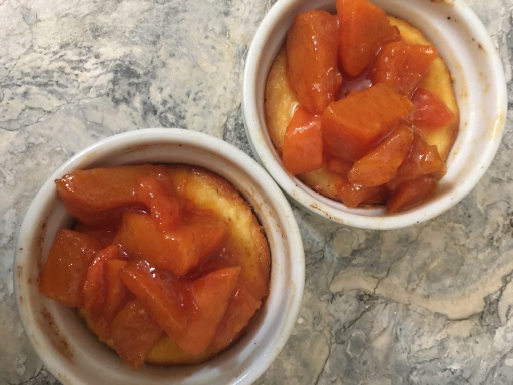 Ricotta Custards with Persimmon-Ginger Compote