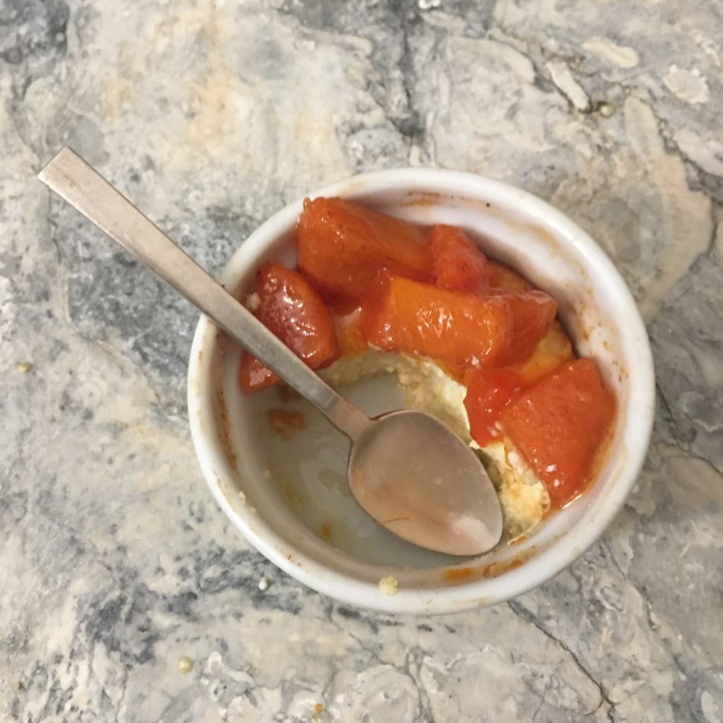 Ricotta Custards with Persimmon-Ginger Compote