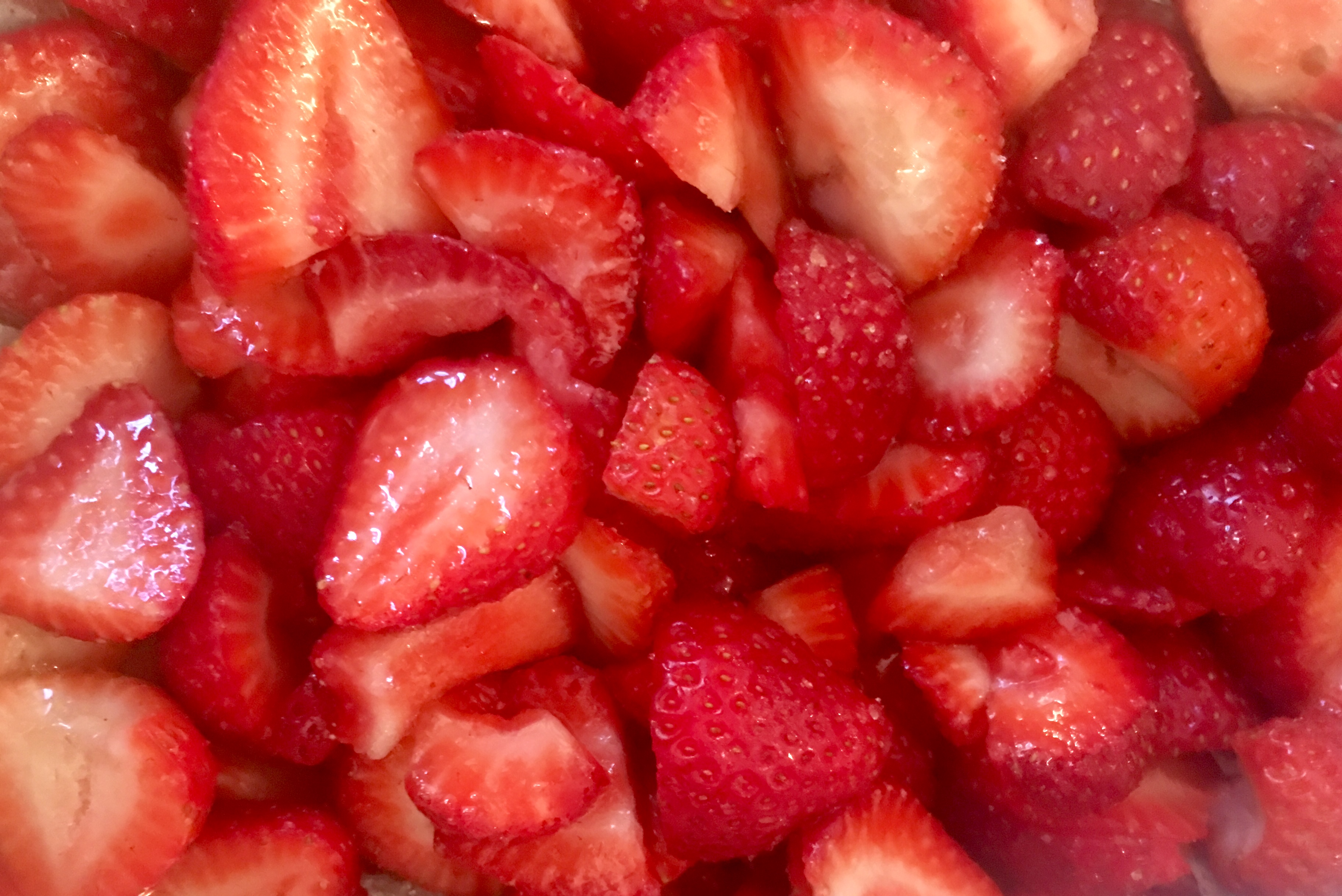 Strawberries with sugar