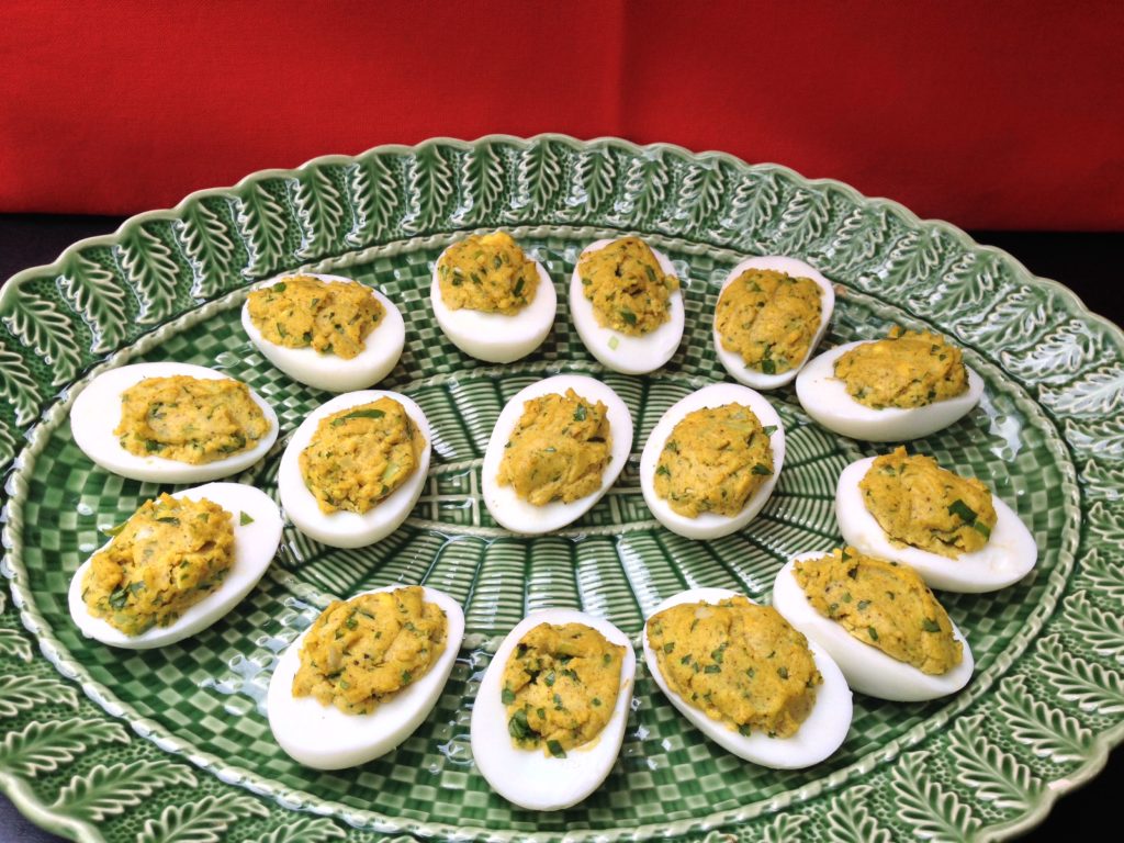 Nancie’s Deviled Eggs with Cilantro and Curry