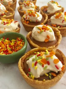 Pumpkin Pie Minis with Brown Sugar Whipped Cream
